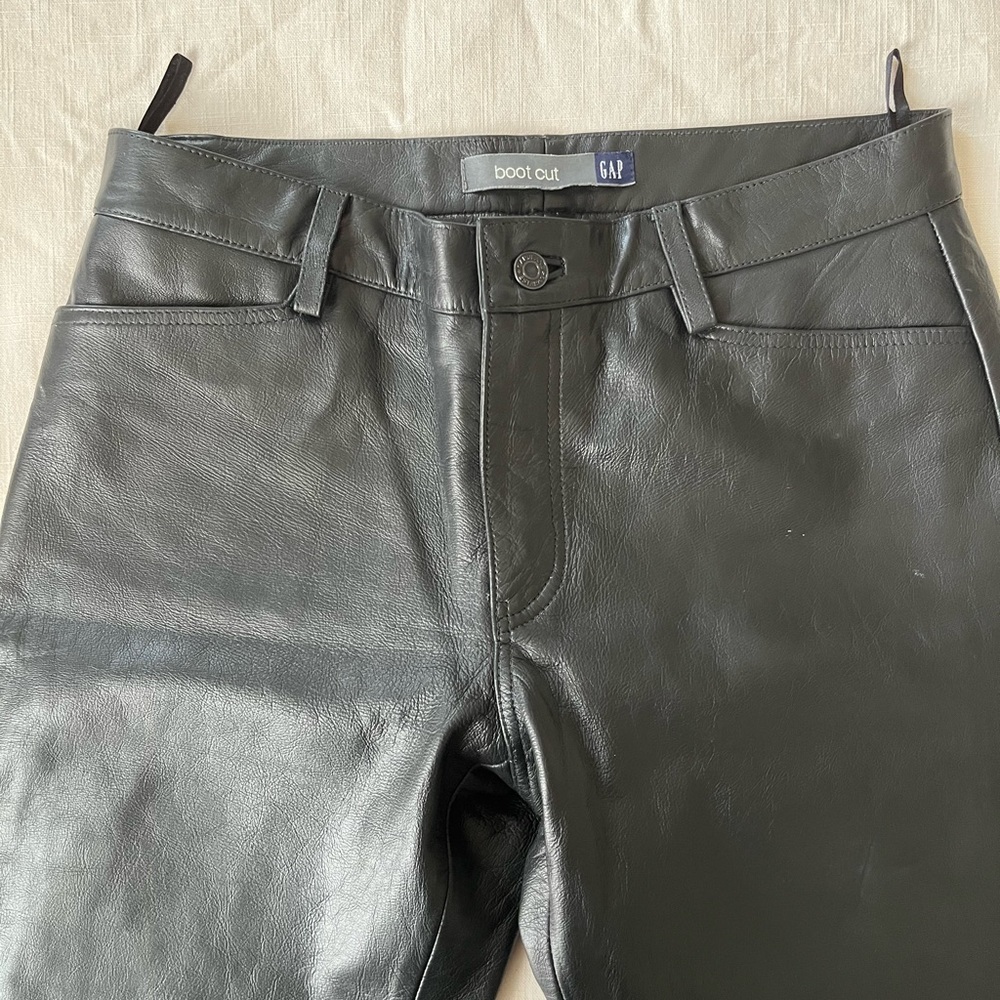 Vintage gap leather boot cut pants